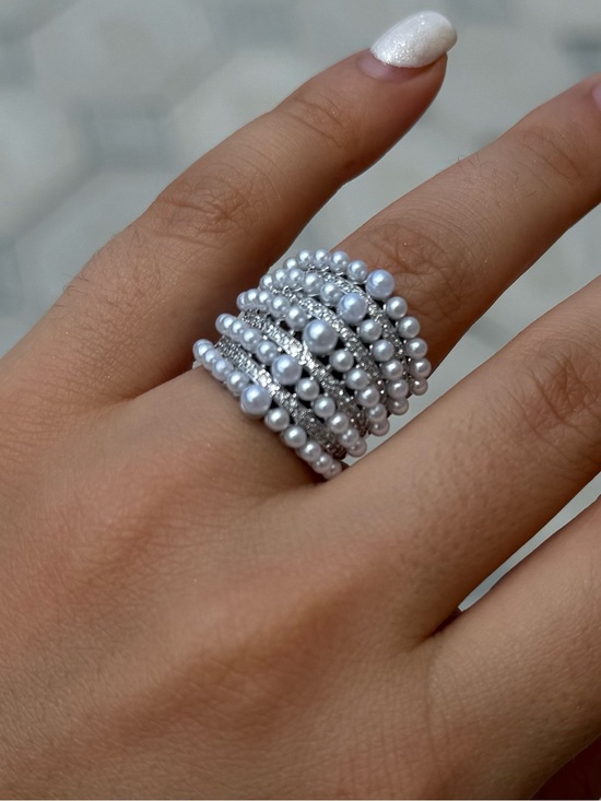 Jewelry - Elegant Pearl Silver Ring